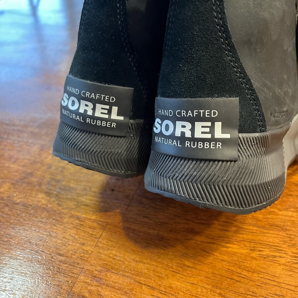 New Sorel Out N About Waterproof black lace up boot size 6.5 - Picture 5 of 12